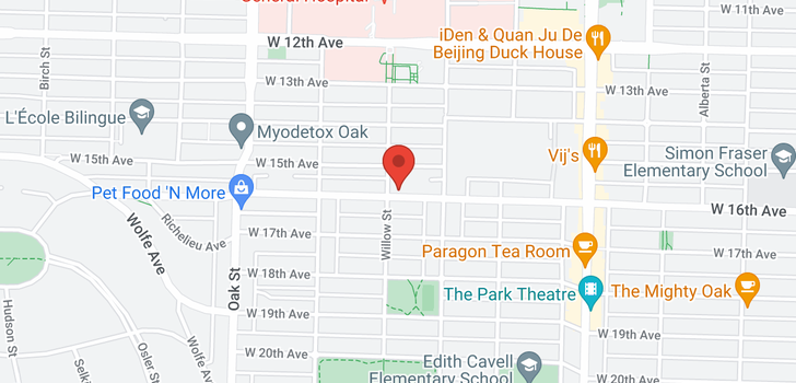 map of 203 789 W 16TH AVENUE
